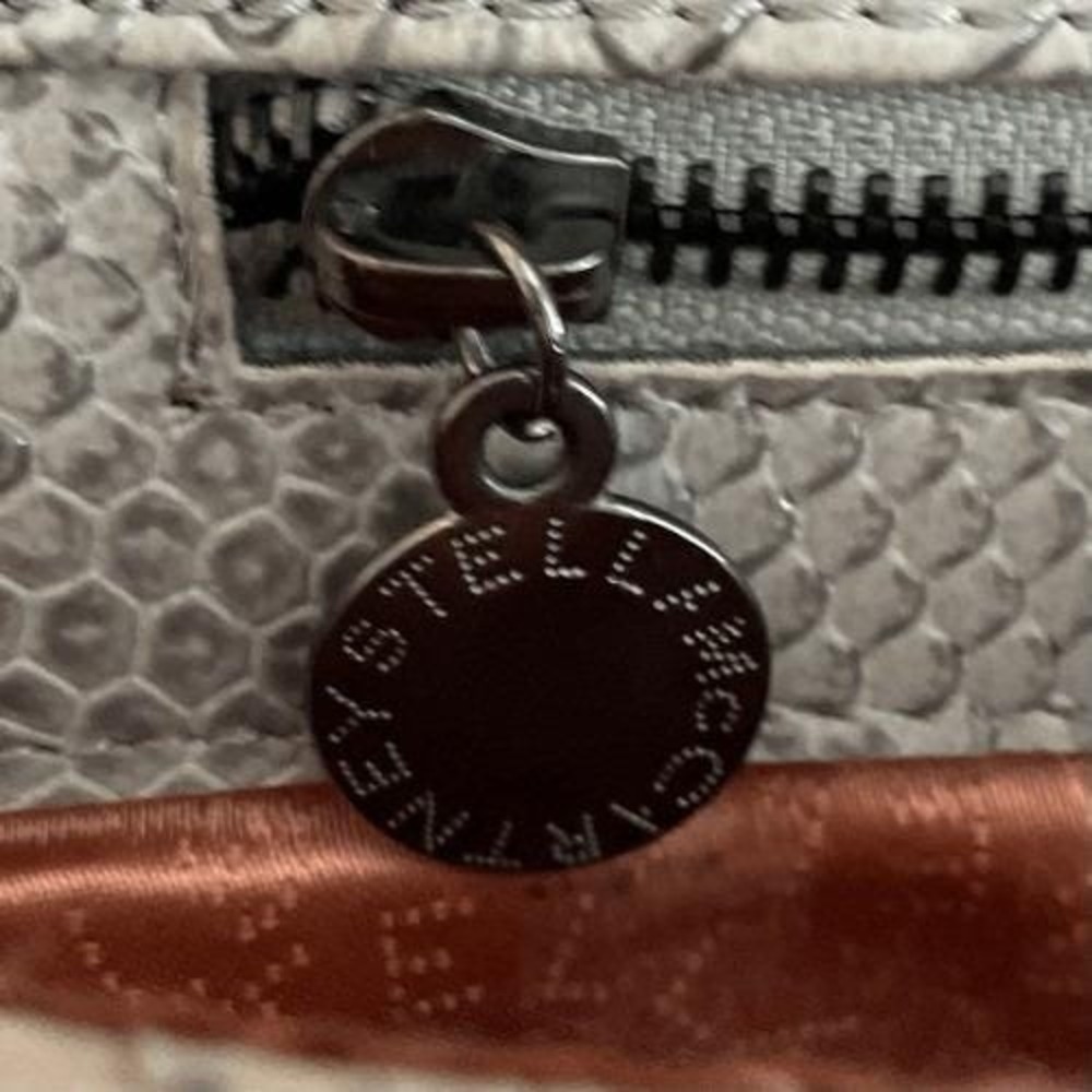 Stella McCartney Beige Python-Effect Mini Chain Wallet - Picture 11 of 11